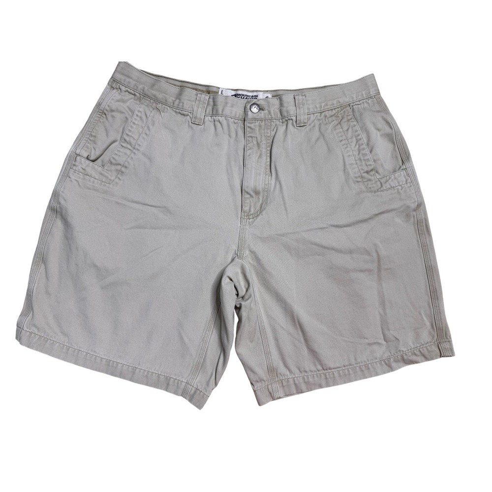 Mountain Khakis Men 38x10 Relaxed Fit Cotton Twill Shorts Khaki Tan Jackson Hole